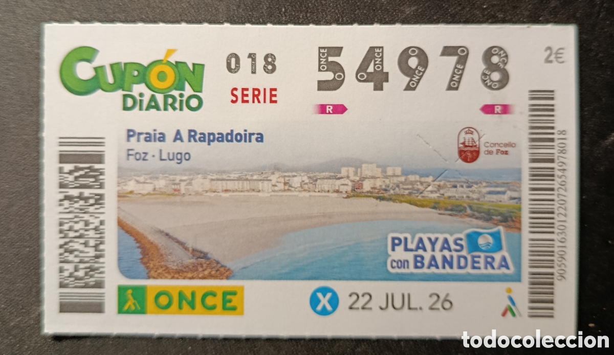 Cupones ONCE: N&deg; 54978 (22/JULIO/2026)-LUGO