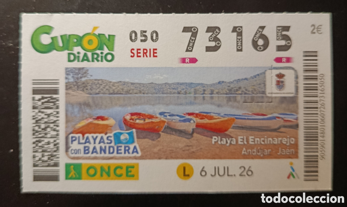 Cupones ONCE: N&deg; 73165 (6/JULIO/2026)-JA&Eacute;N