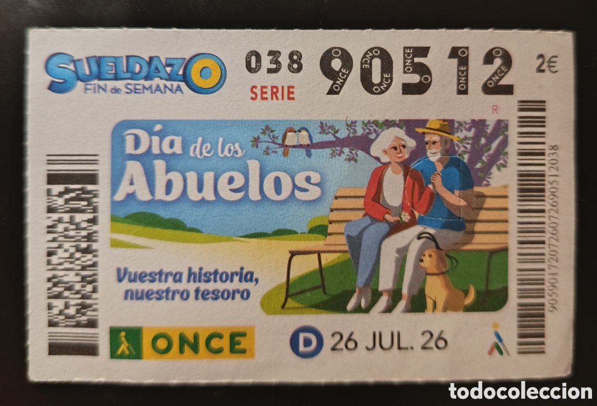 Cupones ONCE: N&deg; 90512 (26/JULIO/2026)
