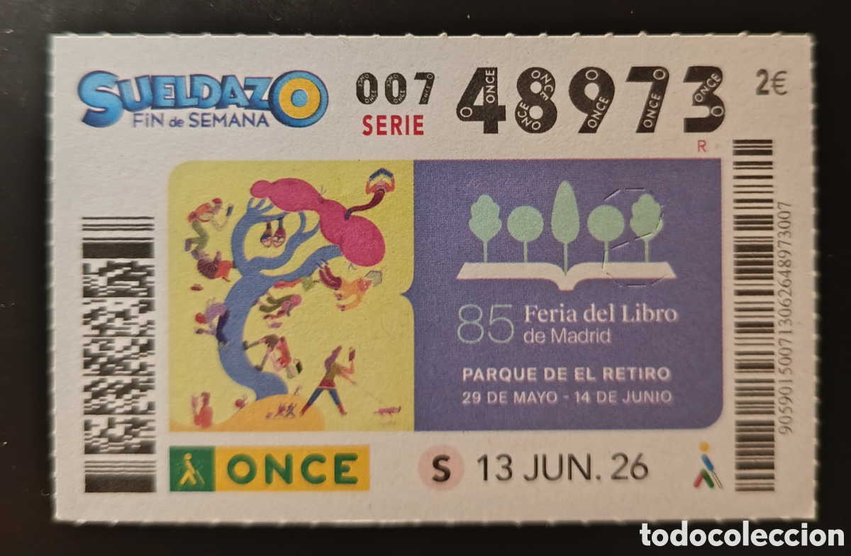 Cupones ONCE: N&deg; 48973 (13/JUNIO/2026)-MADRID