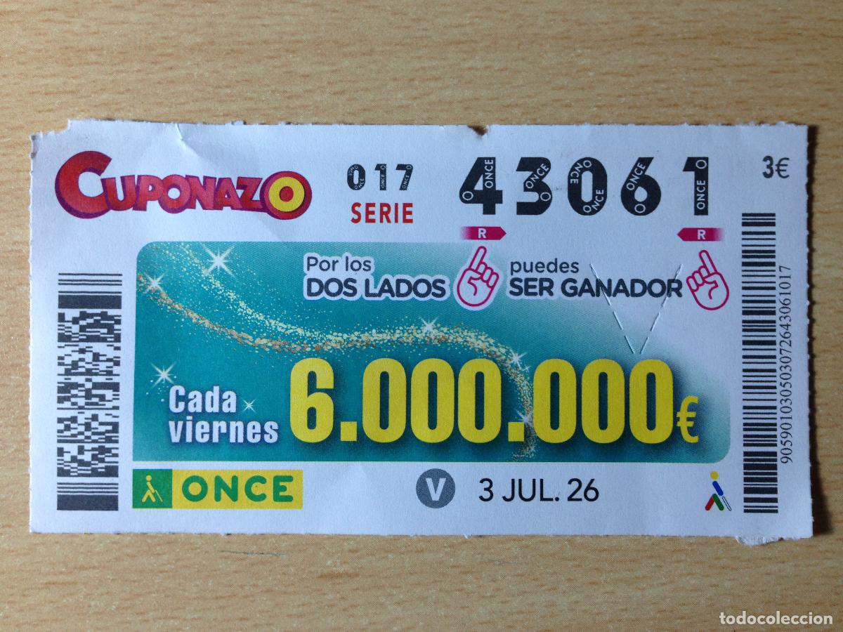 Cupones ONCE: ONCE - 03-07-2026 - 43061 - CUPONAZO VIERNES