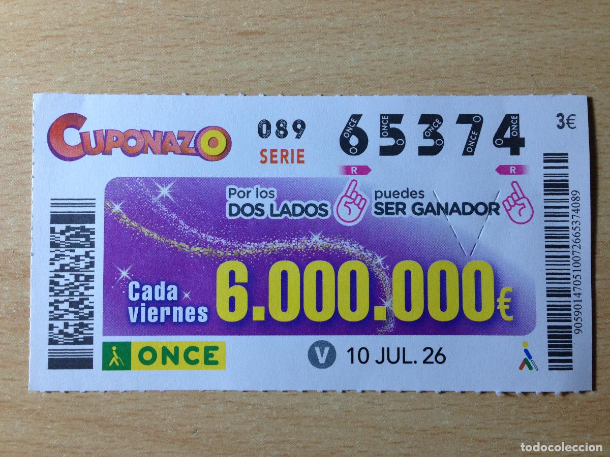 Cupones ONCE: ONCE - 10-07-2026 - 65374 - CUPONAZO VIERNES