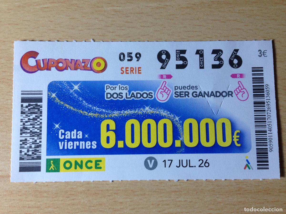 Cupones ONCE: ONCE - 17-07-2026 - 95136 - CUPONAZO VIERNES