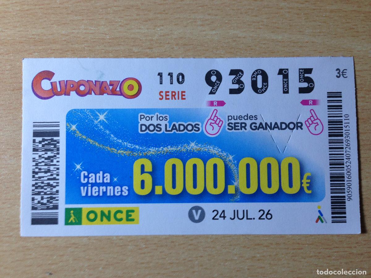 Cupones ONCE: ONCE - 24-07-2026 - 93015 - CUPONAZO VIERNES