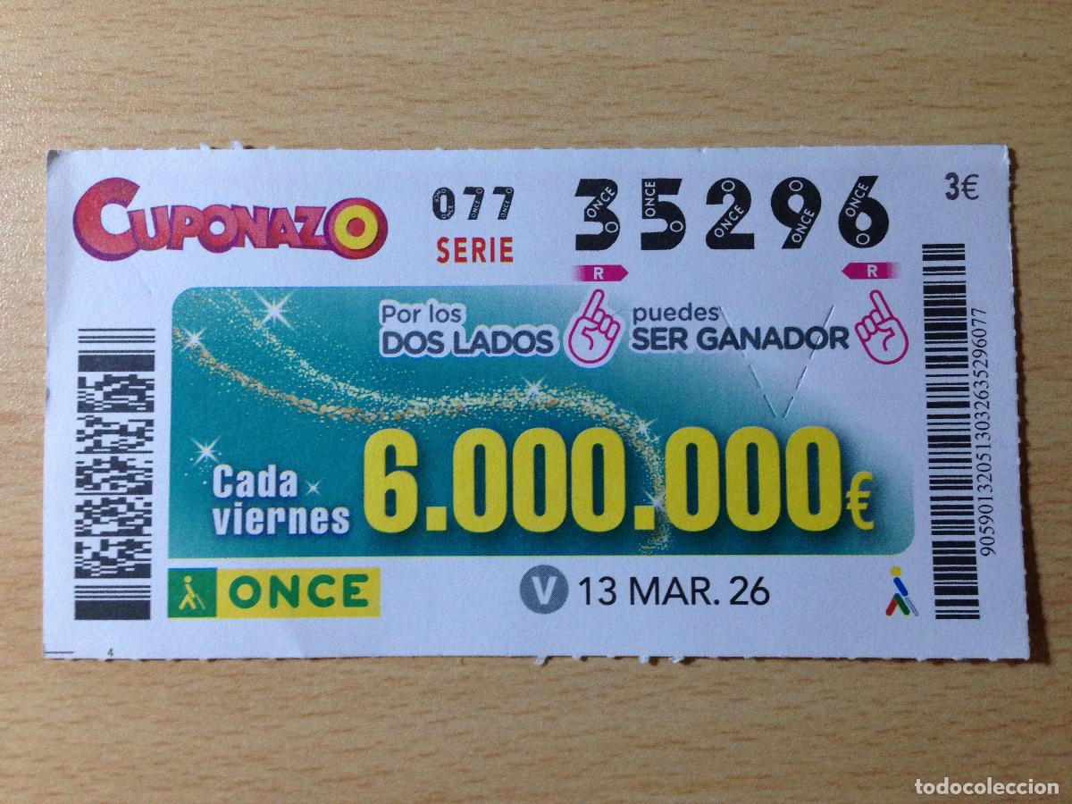 Cupones ONCE: ONCE - 13-03-2026 - 35296 - CUPONAZO VIERNES