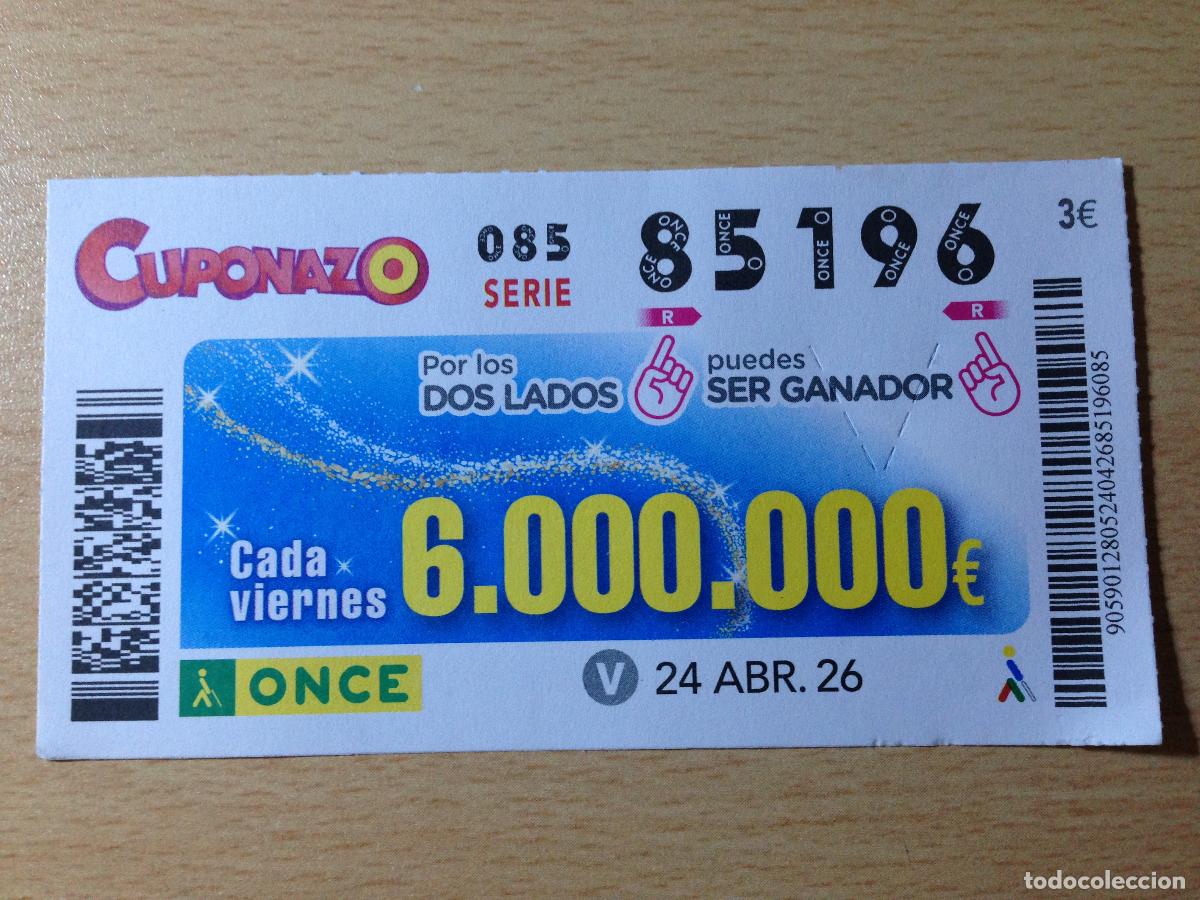 Cupones ONCE: ONCE - 24-04-2026 - 85196 - CUPONAZO VIERNES