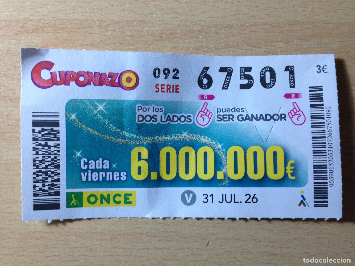 Cupones ONCE: ONCE - 31-07-2026 - 67501 - CUPONAZO VIERNES