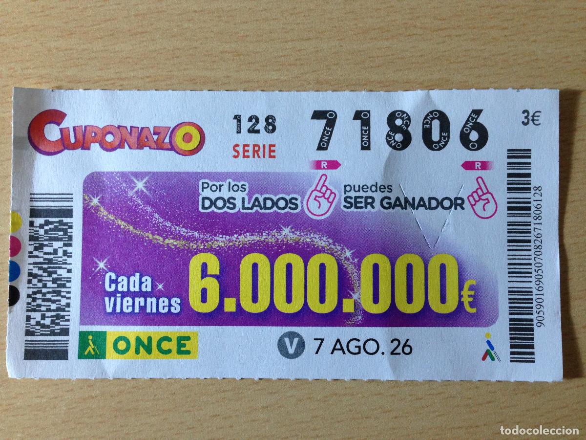 Cupones ONCE: ONCE - 07-08-2026 - 71806 - CUPONAZO VIERNES