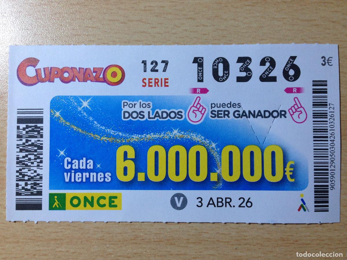Cupones ONCE: ONCE - 03-04-2026 - 10326 - CUPONAZO VIERNES