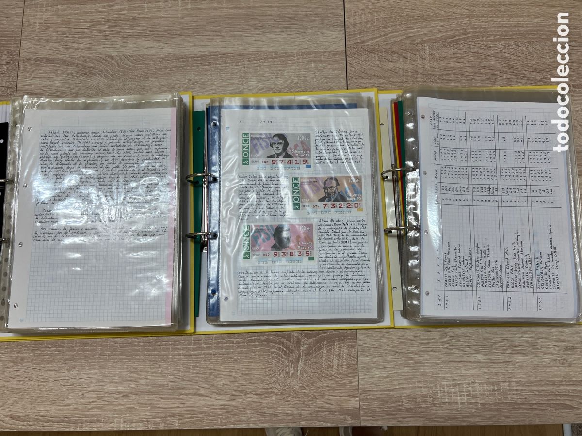 Cupones ONCE: COLECCION CUPONES ONCE PREMIOS NOBEL INCREIBLE ALBUM CASERO