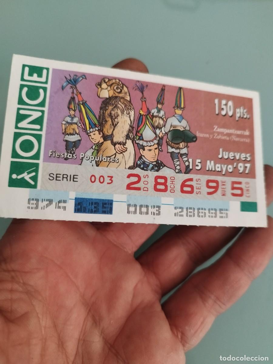 Cupones ONCE: ONCE de la serie tem&aacute;tica &laquo;Fiestas Populares&raquo; correspondiente al jueves 15 de mayo de 1997.