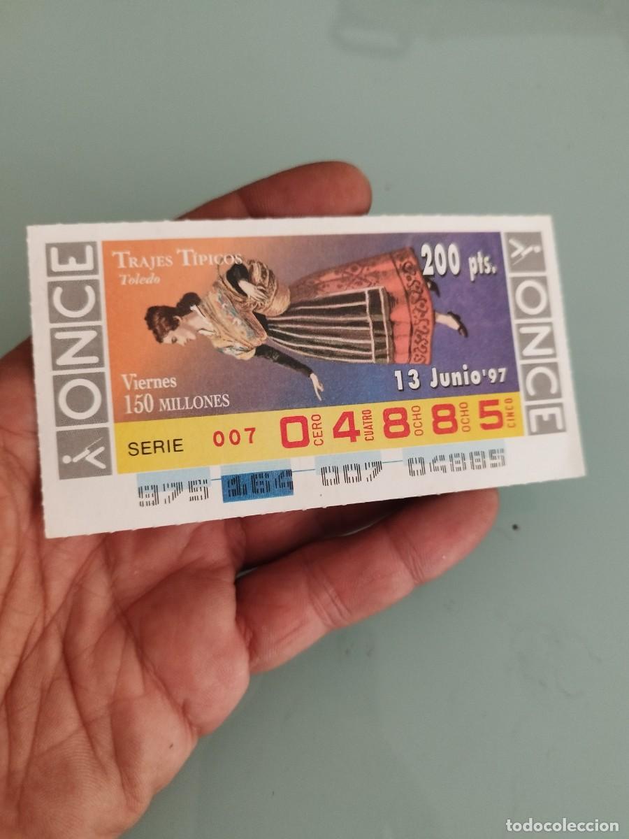 Cupones ONCE: ONCE de la colecci&oacute;n &rdquo;Trajes T&iacute;picos&rdquo; de Toledo 13 de junio de 1997.