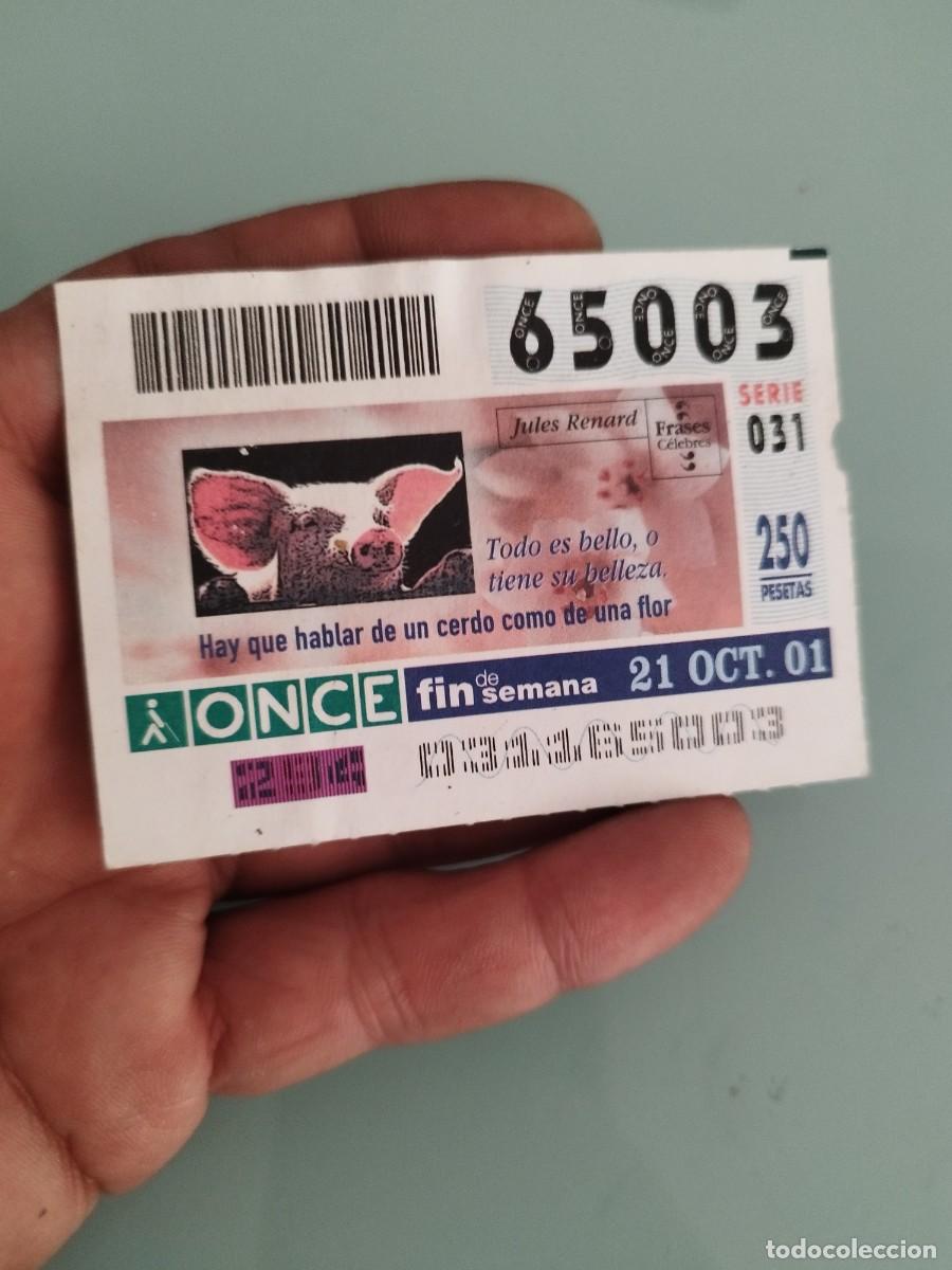 Cupones ONCE: Cupon de la ONCE 65003 Serie: 031 Fecha del sorteo: 21 de octubre de 2001.