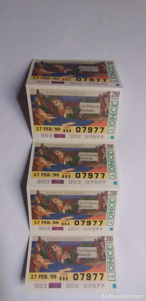 Cupones ONCE: 5 CUP&Oacute;N ONCE CUENTOS ESPA&Ntilde;OLES LA PRINCESA DORMIDA 17 FEBRERO 99 1999 07977