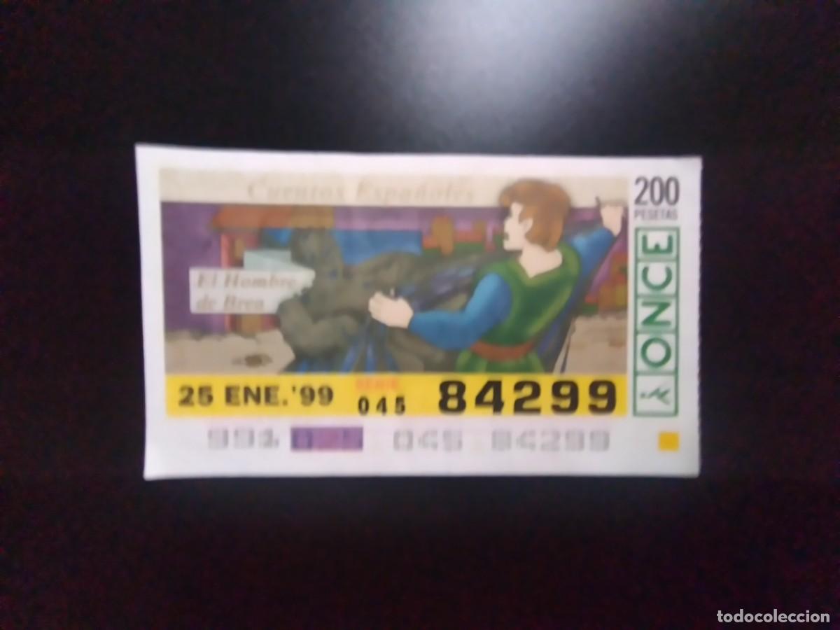 Cupones ONCE: CUP&Oacute;N ONCE CUENTOS ESPA&Ntilde;OLES EL HOMBRE DE BREA 25 ENERO 99 1999 84299