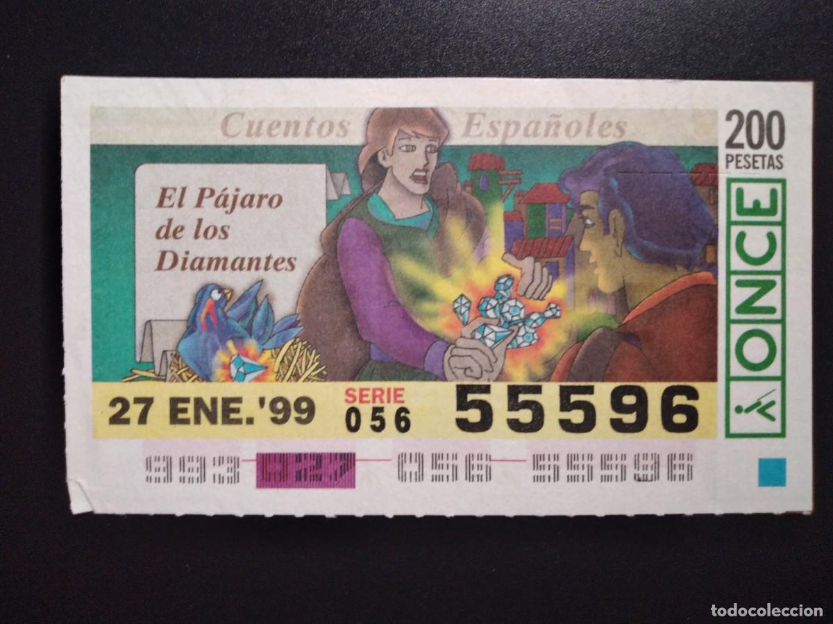 Cupones ONCE: CUP&Oacute;N ONCE CUENTOS ESPA&Ntilde;OLES EL P&Aacute;JARO DE LOS DIAMANTES 27 ENERO 99 1999 55596