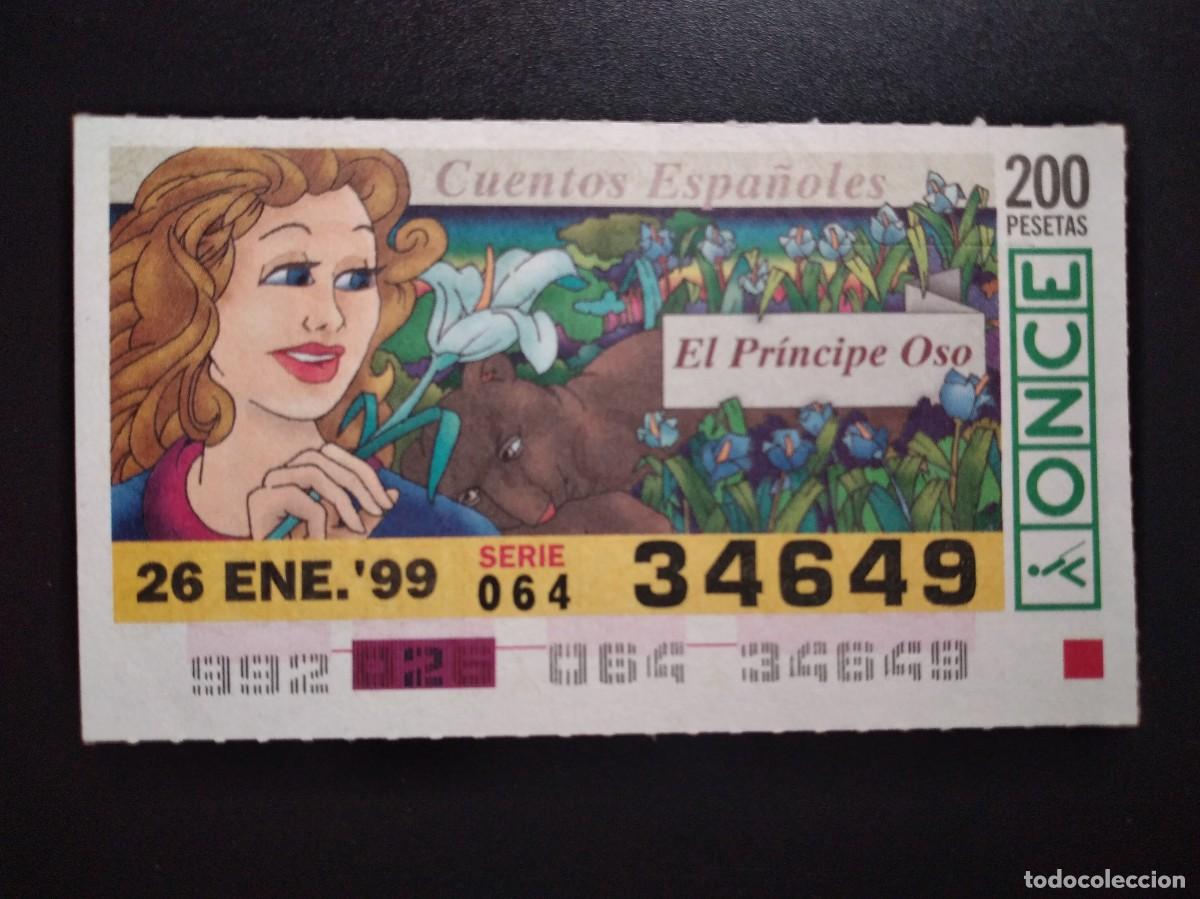 Cupones ONCE: CUP&Oacute;N ONCE CUENTOS ESPA&Ntilde;OLES EL PR&Iacute;NCIPE OSO 26 ENERO 99 1999 34649