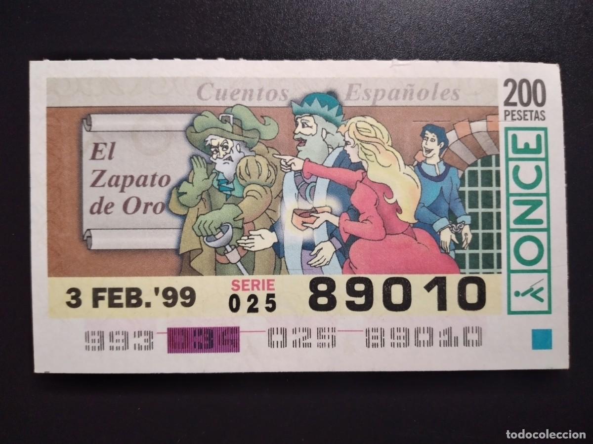 Cupones ONCE: CUP&Oacute;N ONCE CUENTOS ESPA&Ntilde;OLES EL ZAPATO DE ORO 3 FEBRERO 99 1999 89010