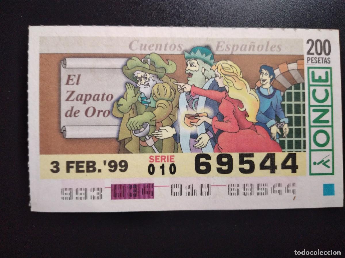 Cupones ONCE: CUP&Oacute;N ONCE CUENTOS ESPA&Ntilde;OLES EL ZAPATO DE ORO 3 FEBRERO 99 1999 69544