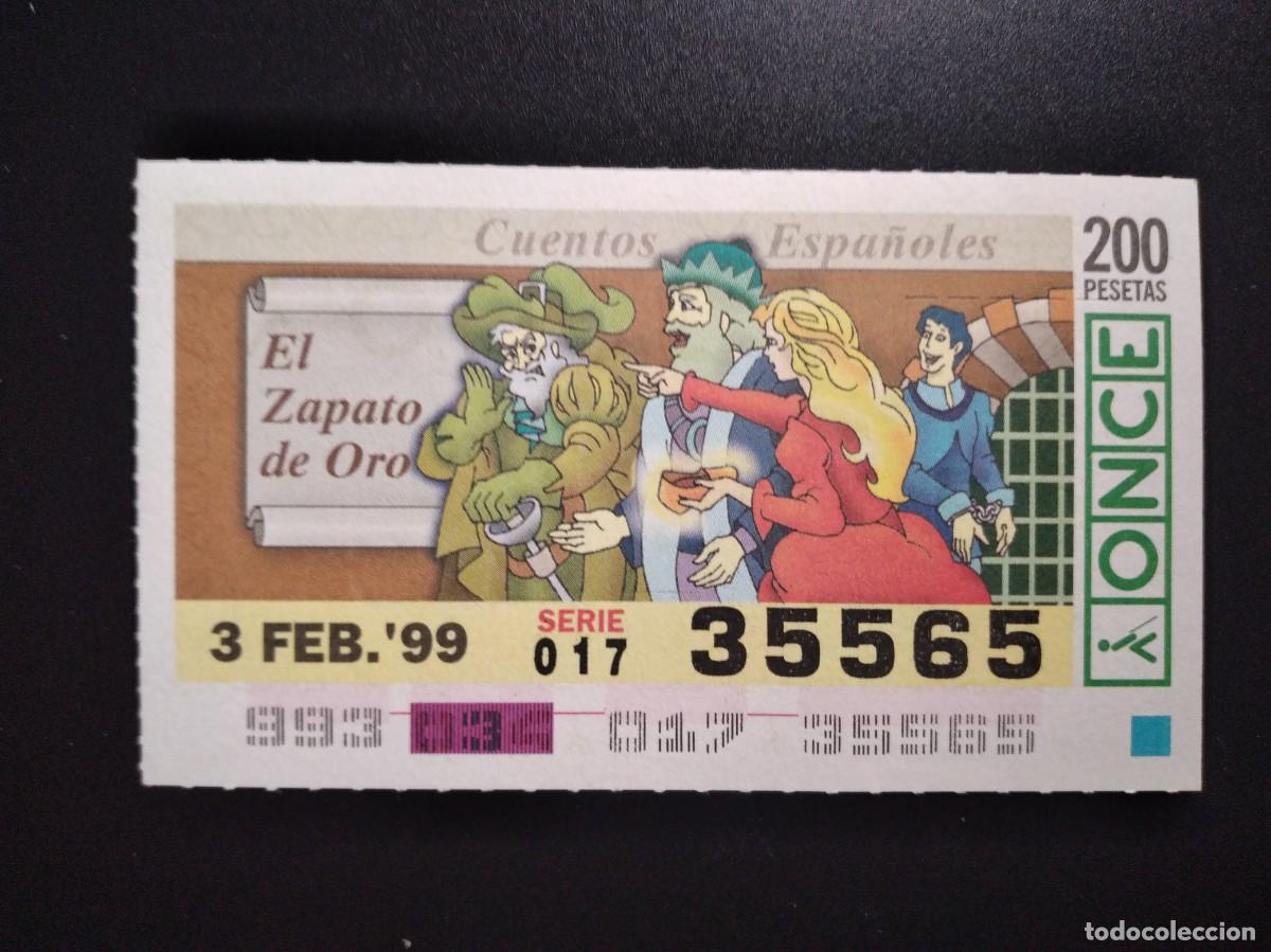 Cupones ONCE: CUP&Oacute;N ONCE CUENTOS ESPA&Ntilde;OLES EL ZAPATO DE ORO 3 FEBRERO 99 1999 35565