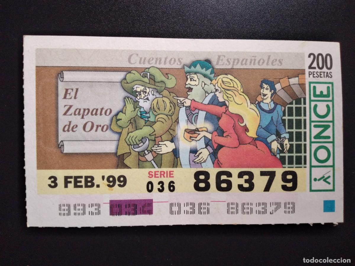 Cupones ONCE: CUP&Oacute;N ONCE CUENTOS ESPA&Ntilde;OLES EL ZAPATO DE ORO 3 FEBRERO 99 1999 86379