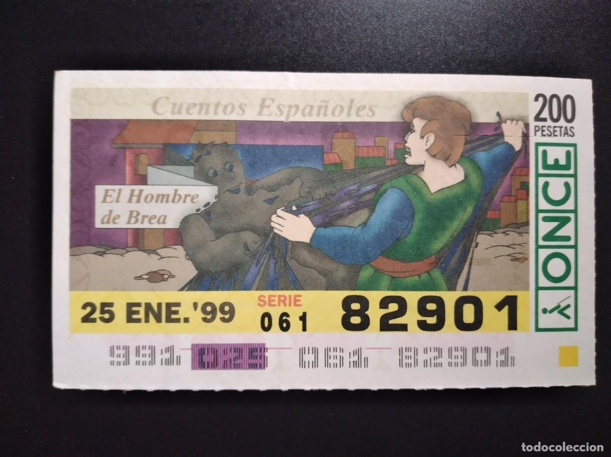 Cupones ONCE: CUP&Oacute;N ONCE CUENTOS ESPA&Ntilde;OLES EL HOMBRE DE BREA 25 ENERO 99 1999 82901