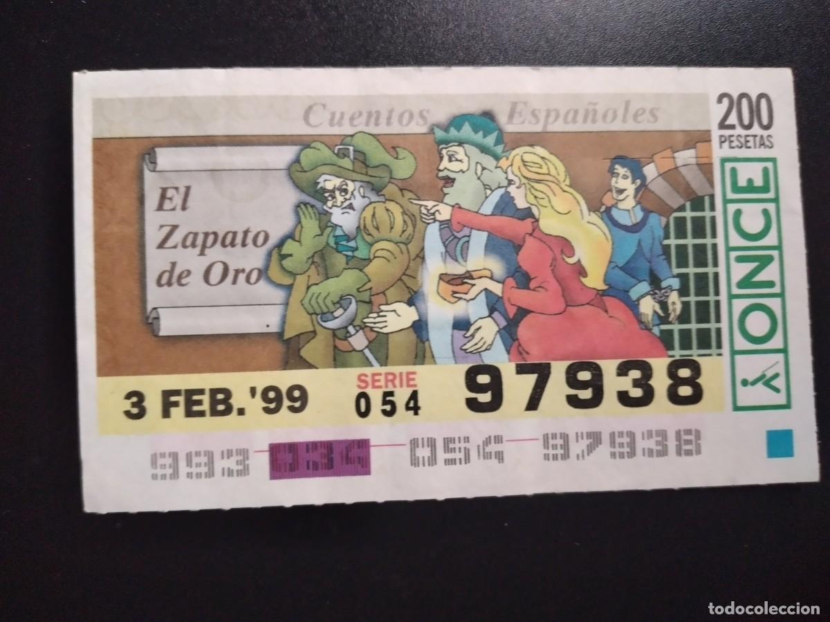 Cupones ONCE: CUP&Oacute;N ONCE CUENTOS ESPA&Ntilde;OLES EL ZAPATO DE ORO 3 FEBRERO 99 1999 97938