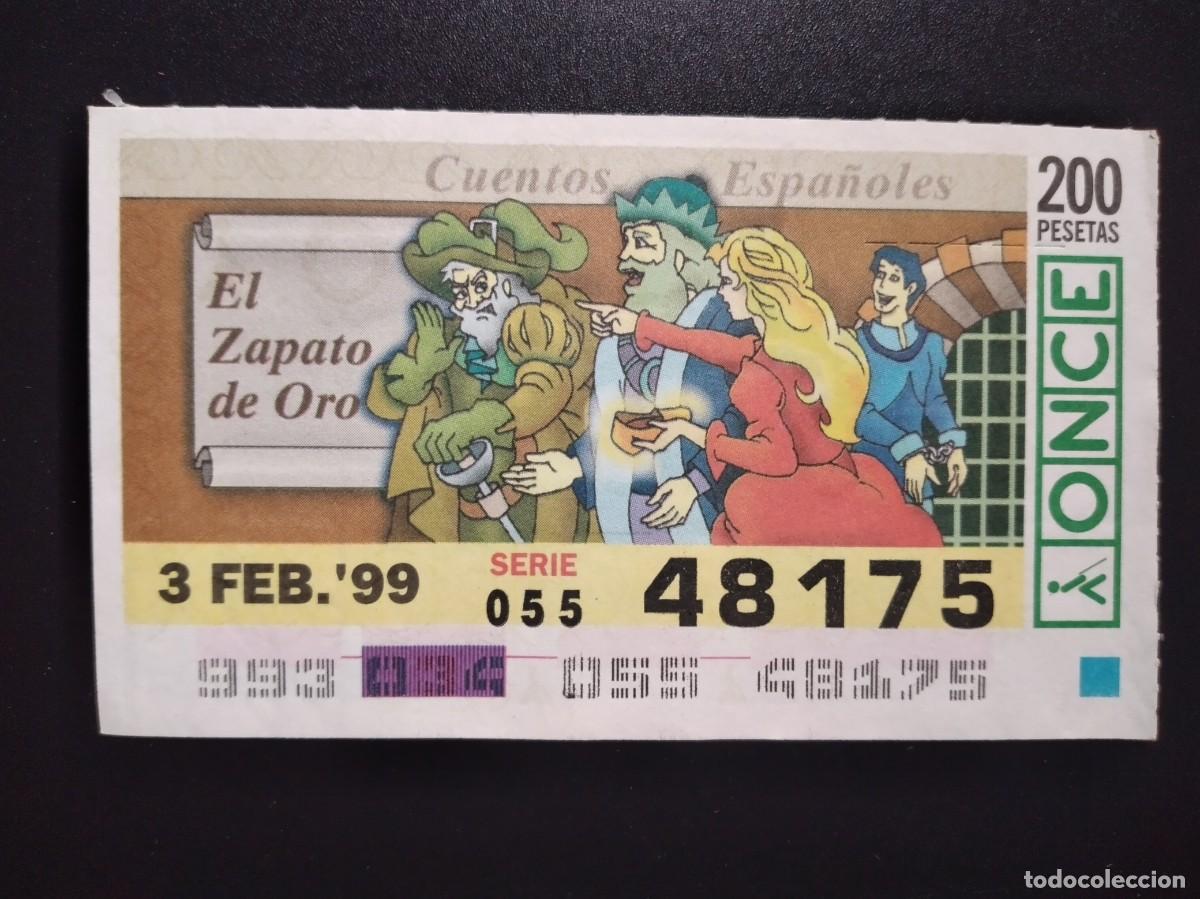 Cupones ONCE: CUP&Oacute;N ONCE CUENTOS ESPA&Ntilde;OLES EL ZAPATO DE ORO 3 FEBRERO 99 1999 48175