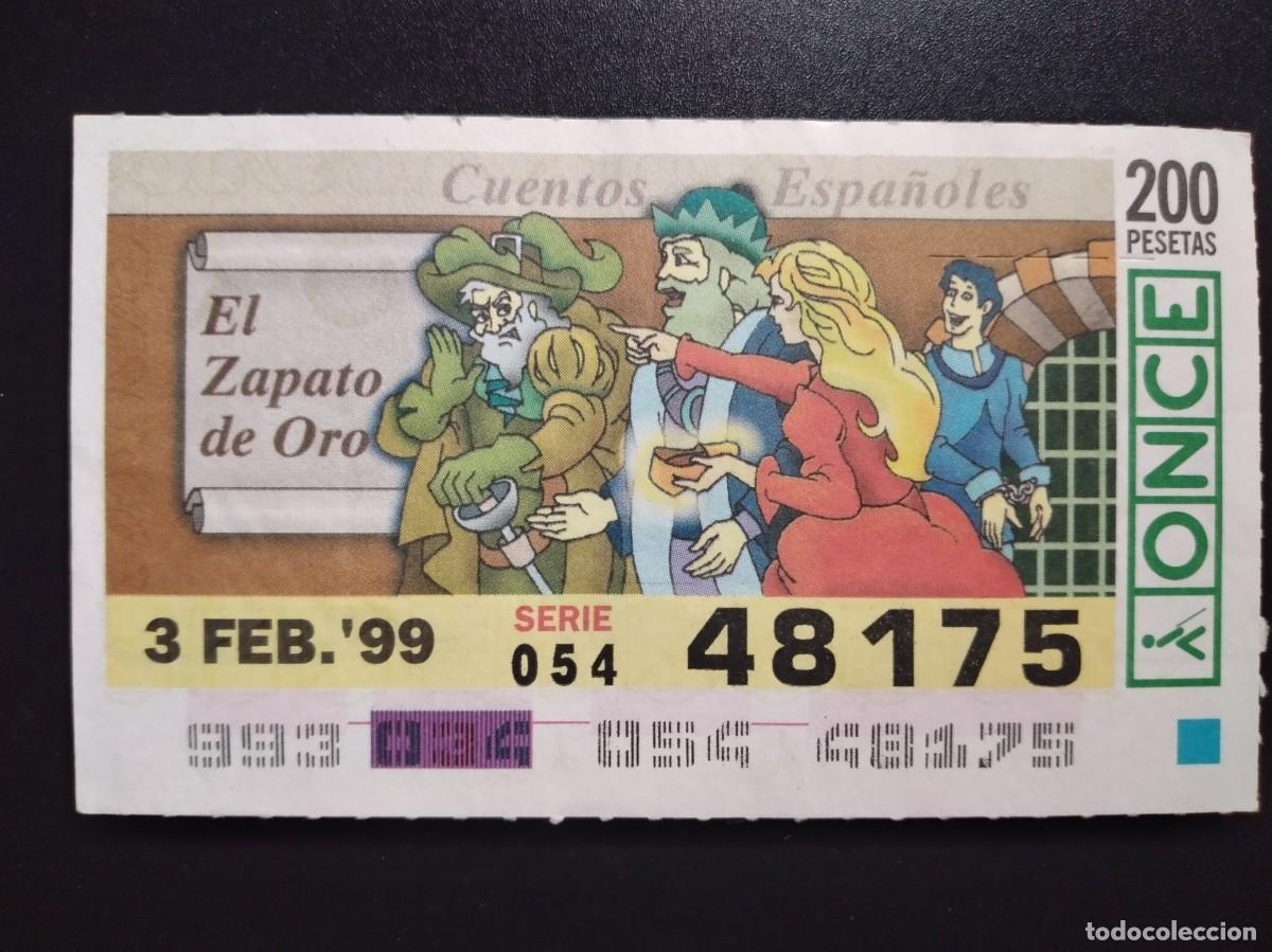 Cupones ONCE: CUP&Oacute;N ONCE CUENTOS ESPA&Ntilde;OLES EL ZAPATO DE ORO 3 FEBRERO 99 1999 48175