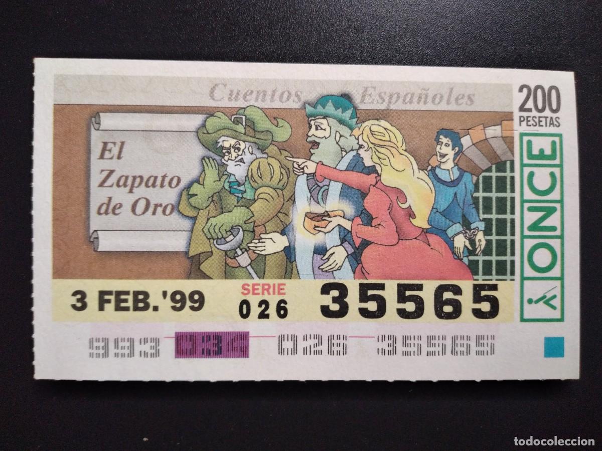 Cupones ONCE: CUP&Oacute;N ONCE CUENTOS ESPA&Ntilde;OLES EL ZAPATO DE ORO 3 FEBRERO 99 1999 35565