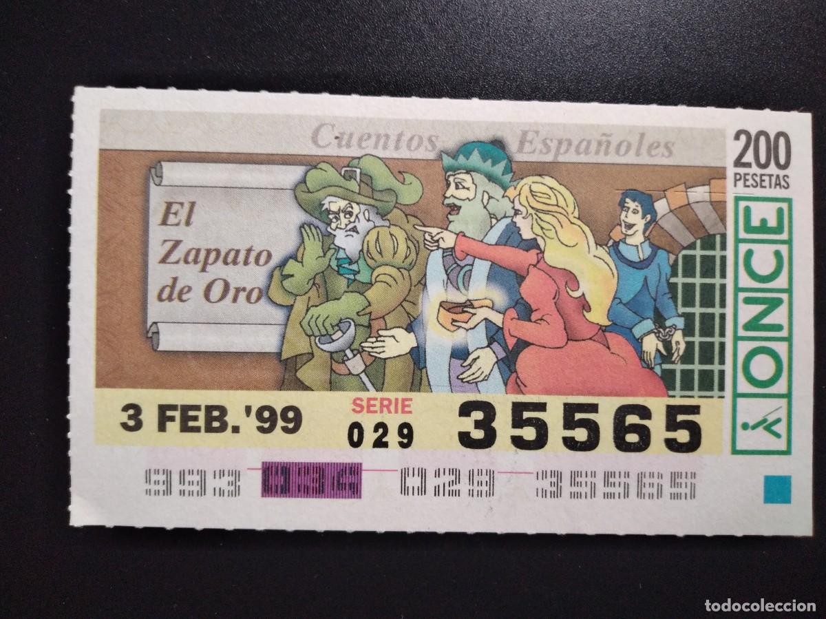 Cupones ONCE: CUP&Oacute;N ONCE CUENTOS ESPA&Ntilde;OLES EL ZAPATO DE ORO 3 FEBRERO 99 1999 35565
