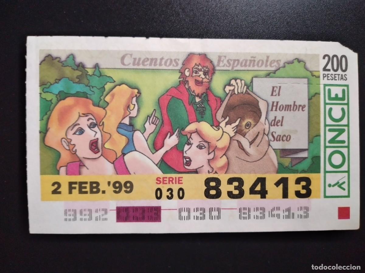 Cupones ONCE: CUP&Oacute;N ONCE CUENTOS ESPA&Ntilde;OLES EL HOMBRE DEL SACO 2 FEBRERO 99 1999 83413