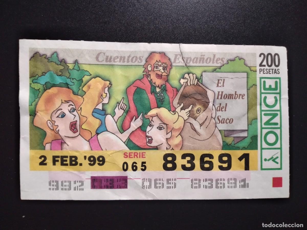 Cupones ONCE: CUP&Oacute;N ONCE CUENTOS ESPA&Ntilde;OLES EL HOMBRE DEL SACO 2 FEBRERO 99 1999 83691