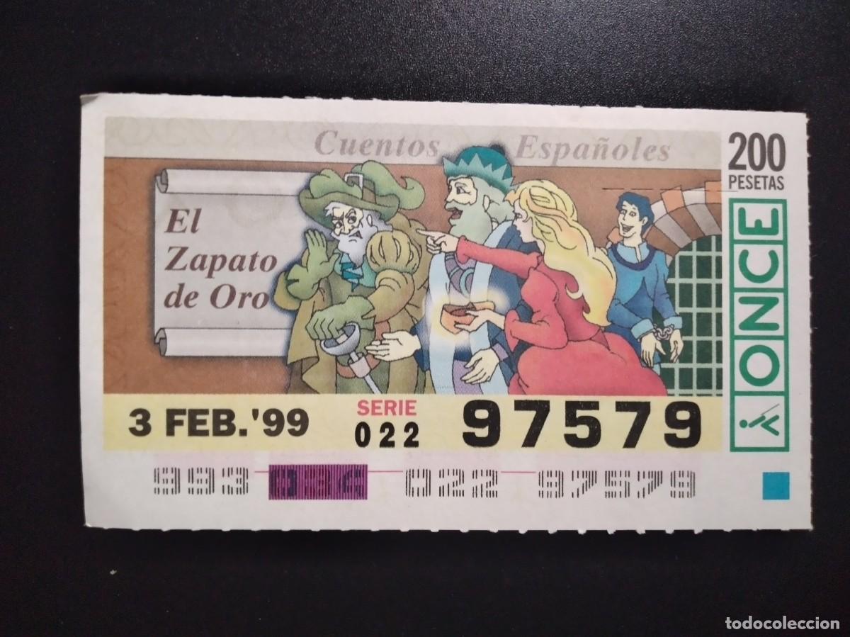 Cupones ONCE: CUP&Oacute;N ONCE CUENTOS ESPA&Ntilde;OLES EL ZAPATO DE ORO 3 FEBRERO 99 1999 97579