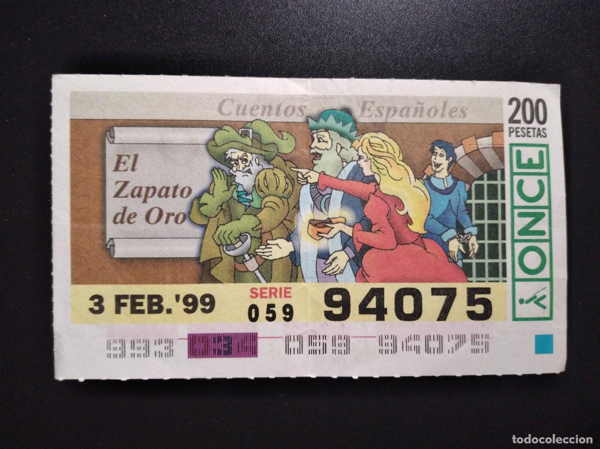 Cupones ONCE: CUP&Oacute;N ONCE CUENTOS ESPA&Ntilde;OLES EL ZAPATO DE ORO 3 FEBRERO 99 1999 94075