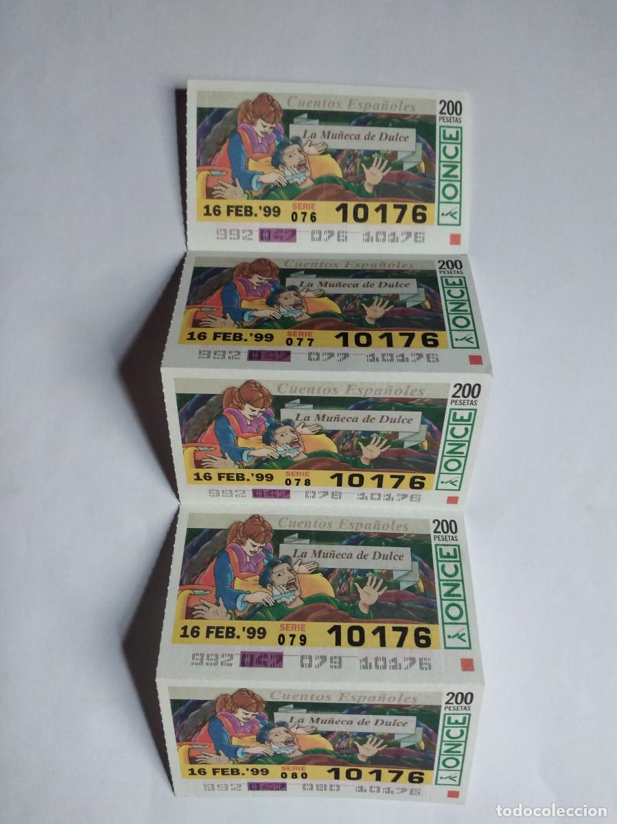 Cupones ONCE: 5 CUP&Oacute;N ONCE CUENTOS ESPA&Ntilde;OLES LA MU&Ntilde;ECA DE DULCE 16 FEBRERO 99 1999 10176