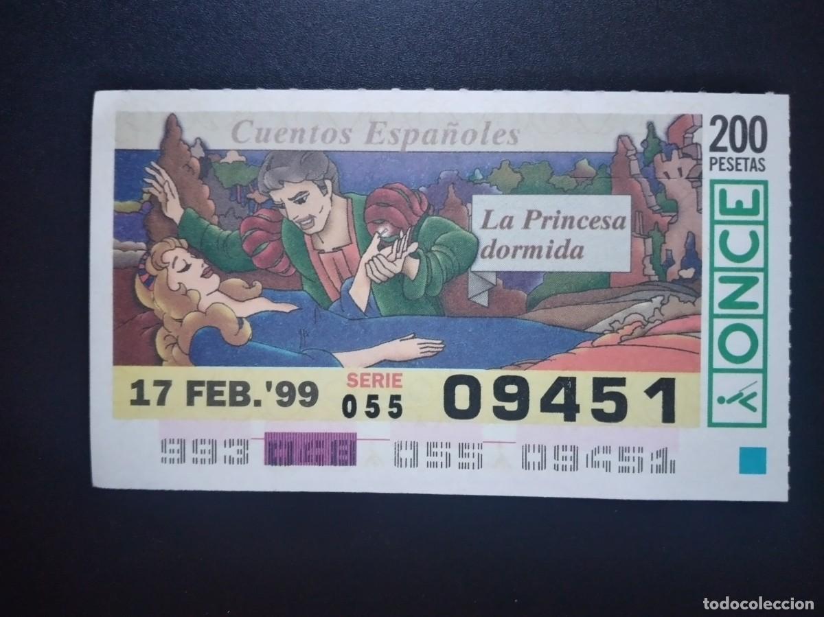Cupones ONCE: CUP&Oacute;N ONCE CUENTOS ESPA&Ntilde;OLES LA PRINCESA DORMIDA 17 FEBRERO 99 1999 09451