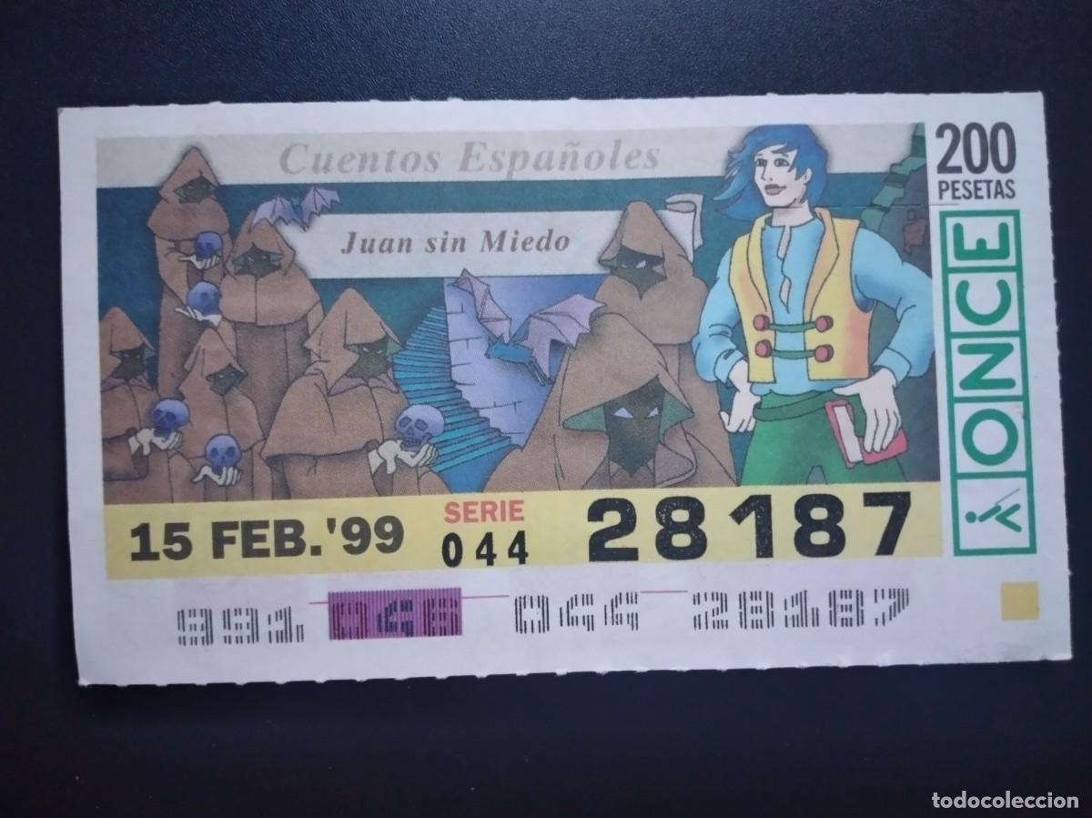 Cupones ONCE: CUP&Oacute;N ONCE CUENTOS ESPA&Ntilde;OLES JUAN SIN MIEDO 15 FEBRERO 99 1999 28187