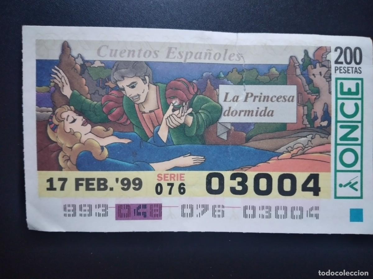 Cupones ONCE: CUP&Oacute;N ONCE CUENTOS ESPA&Ntilde;OLES LA PRINCESA DORMIDA 17 FEBRERO 99 1999 03004