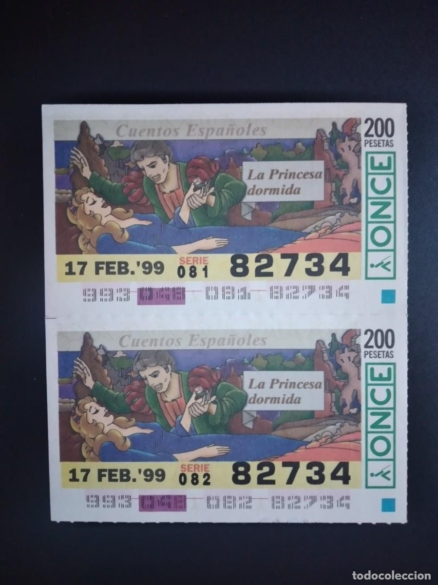 Cupones ONCE: 3 CUP&Oacute;N ONCE CUENTOS ESPA&Ntilde;OLES LA PRINCESA DORMIDA 17 FEBRERO 99 1999 82734