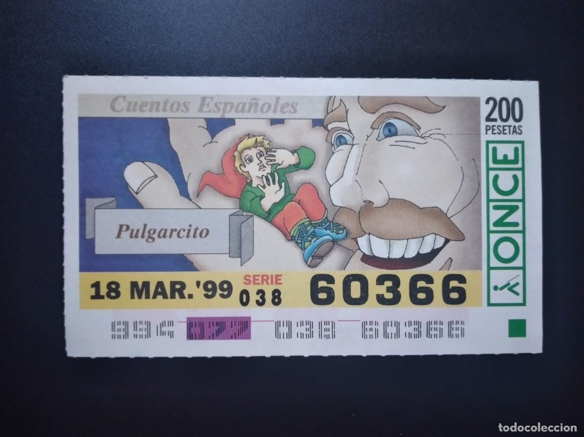 Cupones ONCE: CUP&Oacute;N ONCE CUENTOS ESPA&Ntilde;OLES PULGARCITO 18 MARZO 99 1999 60366