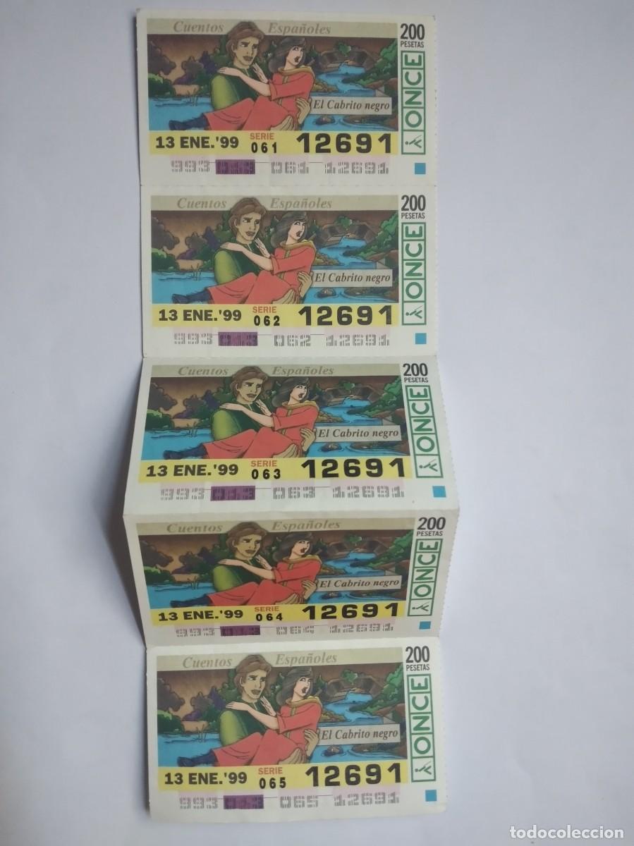Cupones ONCE: 5 CUP&Oacute;N ONCE CUENTOS ESPA&Ntilde;OLES EL CABRITO NEGRO 13 ENERO 99 1999 12691