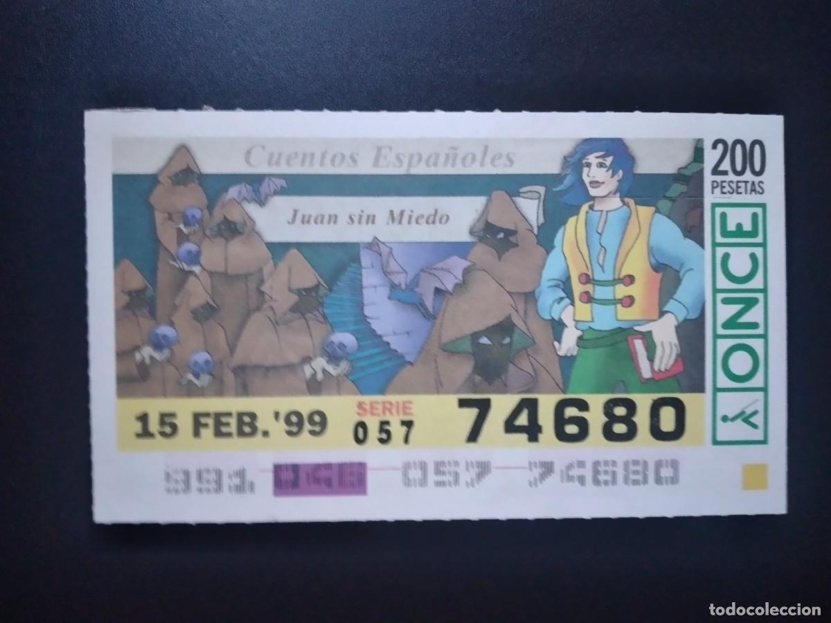 Cupones ONCE: CUP&Oacute;N ONCE CUENTOS ESPA&Ntilde;OLES JUAN SIN MIEDO 15 FEBRERO 99 1999 74680