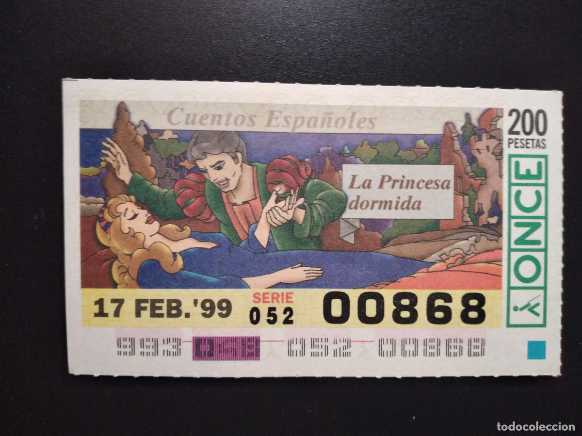 Cupones ONCE: CUP&Oacute;N ONCE CUENTOS ESPA&Ntilde;OLES LA PRINCESA DORMIDA 17 FEBRERO 99 1999 00868