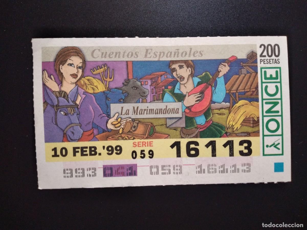 Cupones ONCE: CUP&Oacute;N ONCE CUENTOS ESPA&Ntilde;OLES LA MARIMANDONA 10 FEBRERO 99 1999 16113