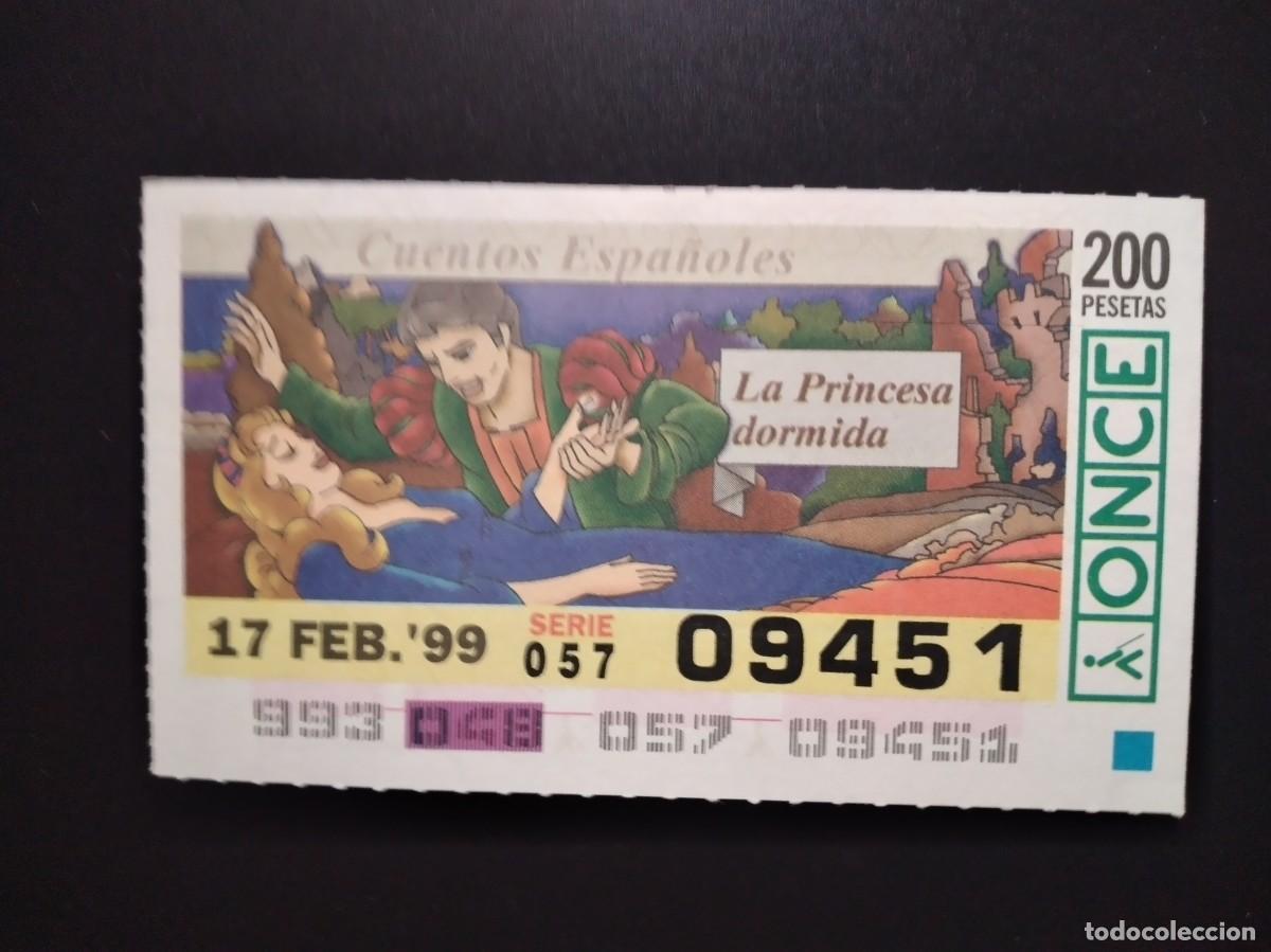 Cupones ONCE: CUP&Oacute;N ONCE CUENTOS ESPA&Ntilde;OLES LA PRINCESA DORMIDA 17 FEBRERO 99 1999 09451