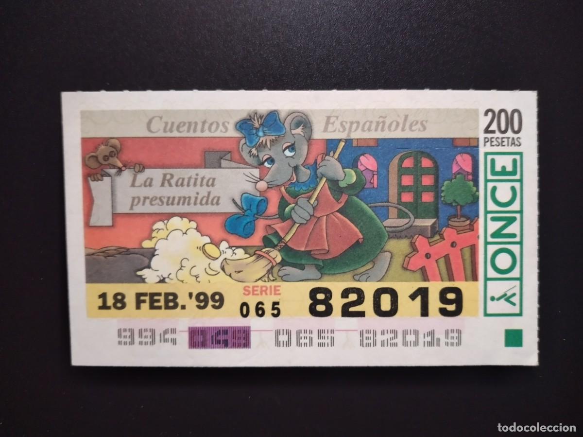 Cupones ONCE: CUP&Oacute;N ONCE CUENTOS ESPA&Ntilde;OLES LA RATITA PRESUMIDA 18 FEBRERO 99 1999 82019