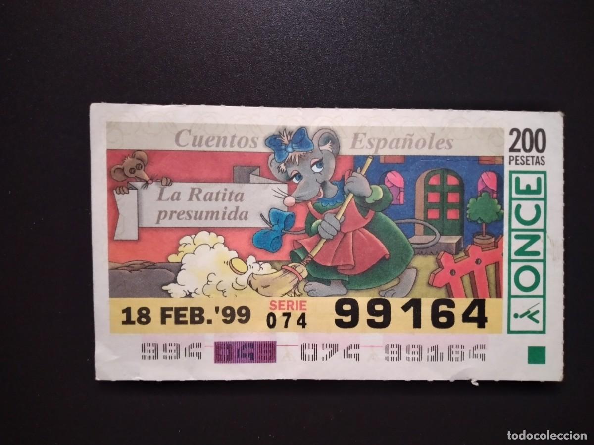 Cupones ONCE: CUP&Oacute;N ONCE CUENTOS ESPA&Ntilde;OLES LA RATITA PRESUMIDA 18 FEBRERO 99 1999 99164