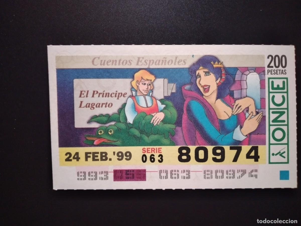 Cupones ONCE: CUP&Oacute;N ONCE CUENTOS ESPA&Ntilde;OLES EL PR&Iacute;NCIPE LAGARTO 24 FEBRERO 99 1999 80974