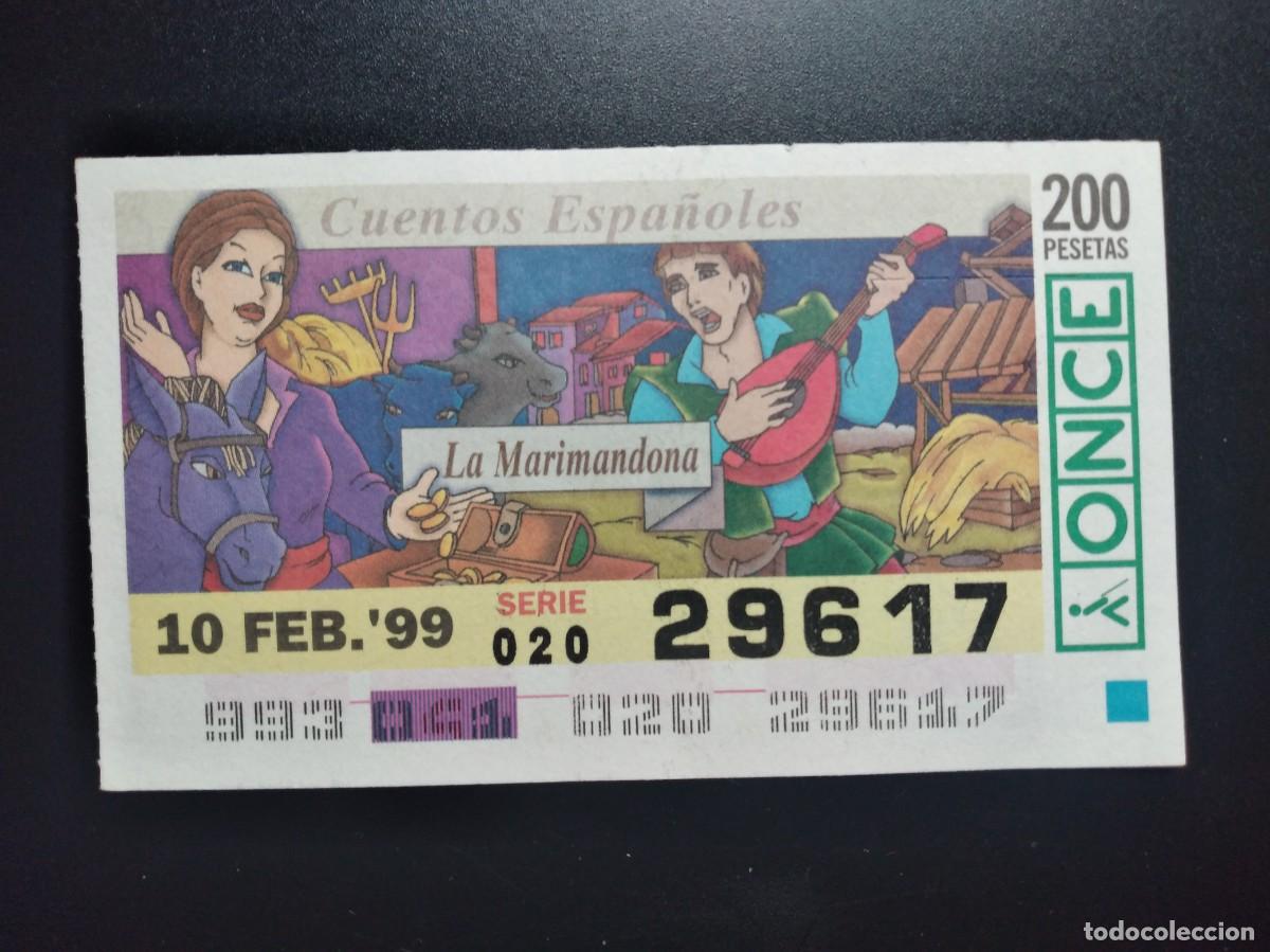 Cupones ONCE: CUP&Oacute;N ONCE CUENTOS ESPA&Ntilde;OLES LA MARIMANDONA 10 FEBRERO 99 1999 29617